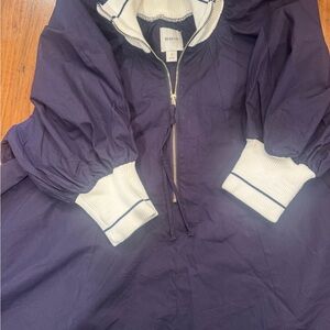 Maeve Navy Top with White Accents